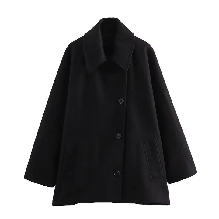 Women's Oversized Warm Wool Winter Coat in Trench Style | Ideal for Autumn/Winter