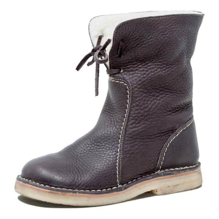 Vegan Leather Ankle Boots with Wool for Women | Perfect for Casual Days