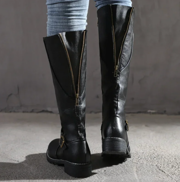 Casual Knee High Vegan Leather Winter Boots for Women | Ideal for Winter & Everyday Wear