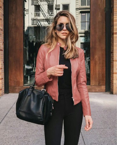 Comfortable Vegan Leather Biker Jacket Modern Style for Women | Ideal for Everyday Wear