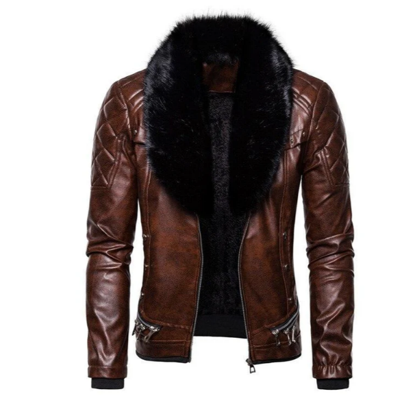 Casual Vegan Leather Biker Jacket with Vegan Fur for Women | Perfect for Casual Days