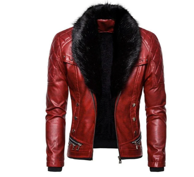 Casual Vegan Leather Biker Jacket with Vegan Fur for Women | Perfect for Casual Days