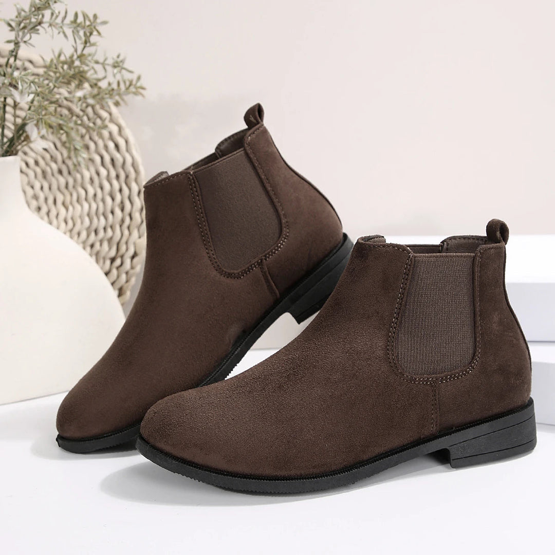 Casual Flat Ankle Boots with Heel and Suede Look for Women | Perfect for Casual Days