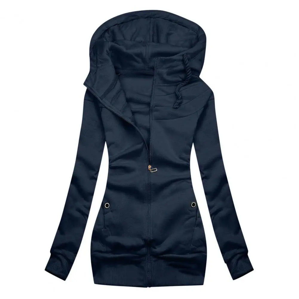 Casual Oversized Zip Hoodie with Fleece for Women | Perfect for Casual Days