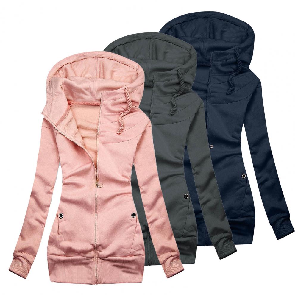 Casual Oversized Zip Hoodie with Fleece for Women | Perfect for Casual Days