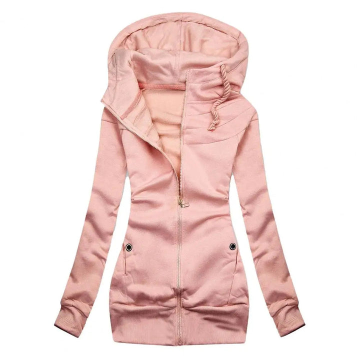 Casual Oversized Zip Hoodie with Fleece for Women | Perfect for Casual Days