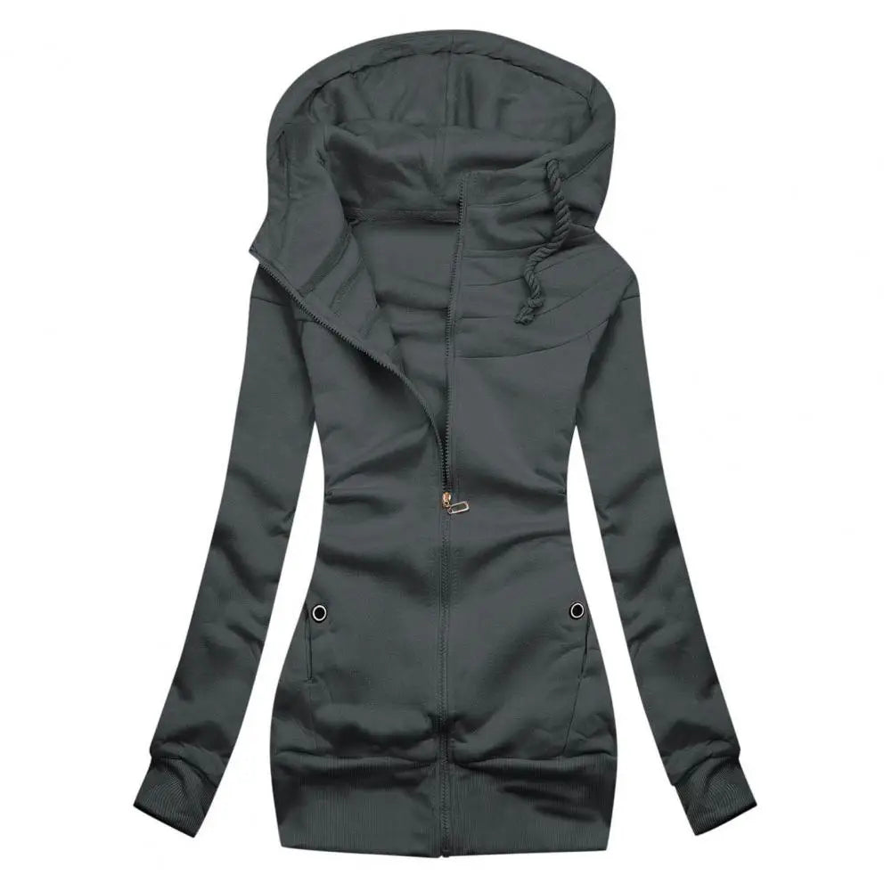 Casual Oversized Zip Hoodie with Fleece for Women | Perfect for Casual Days