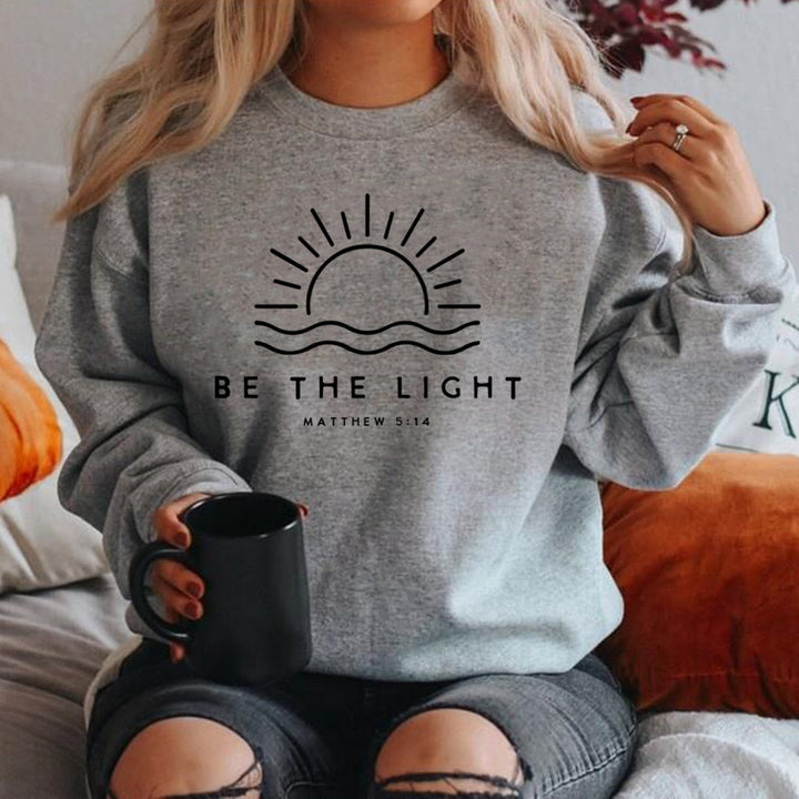 Warm Cotton Sweater "Be The Light" For Women | Ideal for Autumn