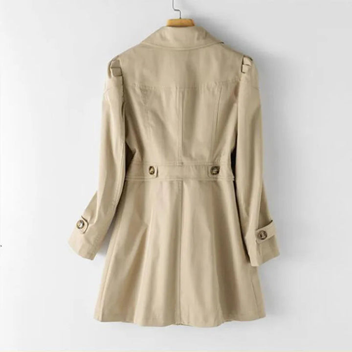 Women's Elegant Mid-length Trench Coat | Ideal for Autumn/Winter