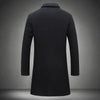 Elegant Long Woolen Coat With Buttons For Men | Ideal for Winter