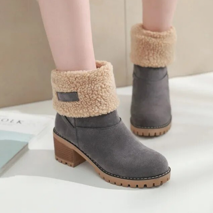 Warm Comfortable Winter Ankle Boots with Wool for Women | Ideal for Winter