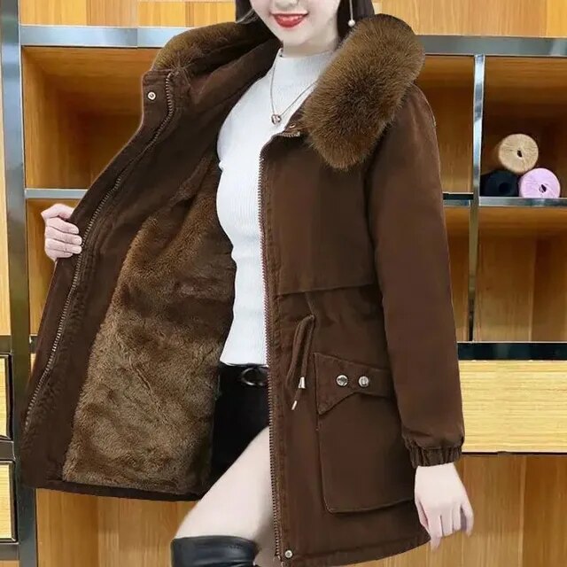 Classic Cotton Winter Parka with Hood for Women | Ideal for Winter