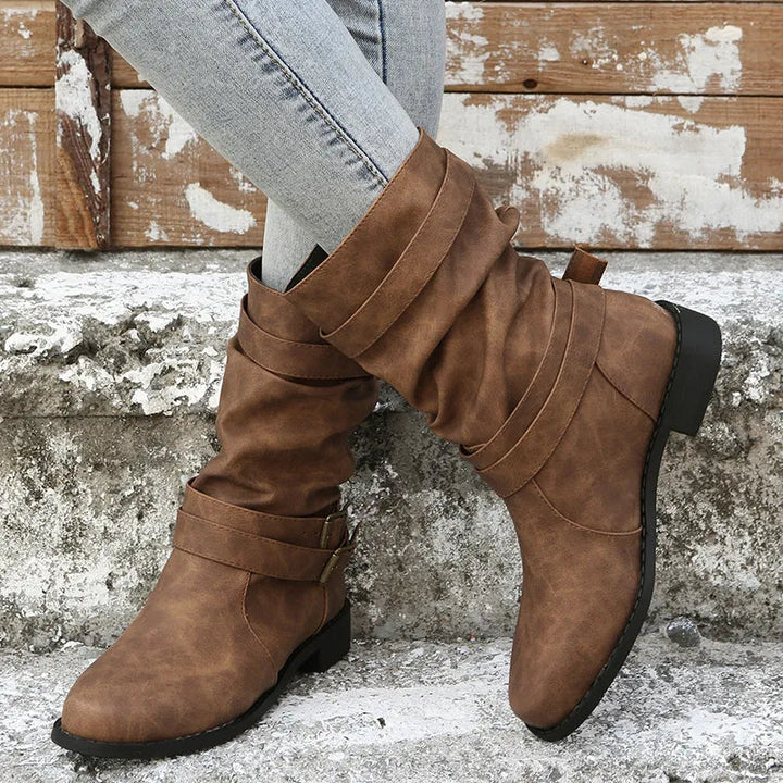 Suede Faux Leather Ankle Boots with Heel for Women | Perfect for Casual Days