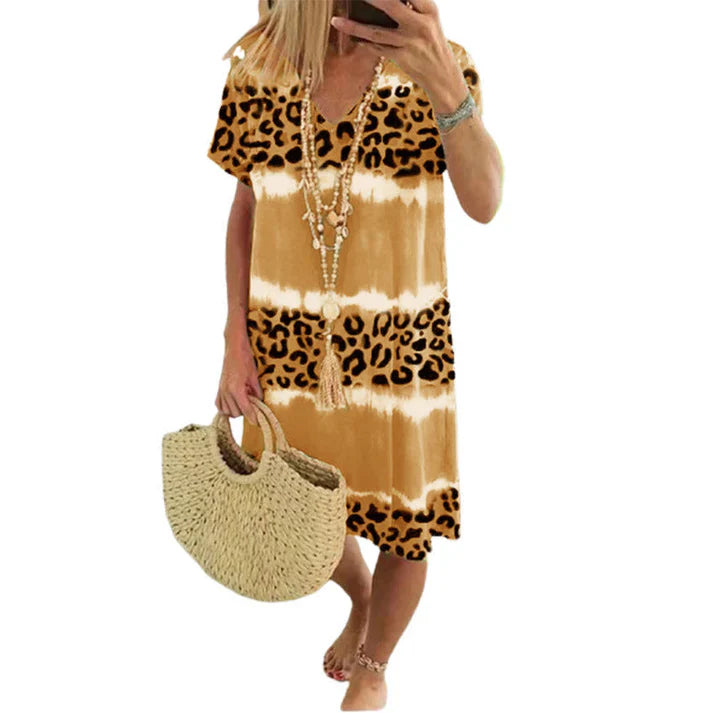 Casual Leopard Print Dress | Perfect for Everyday Wear