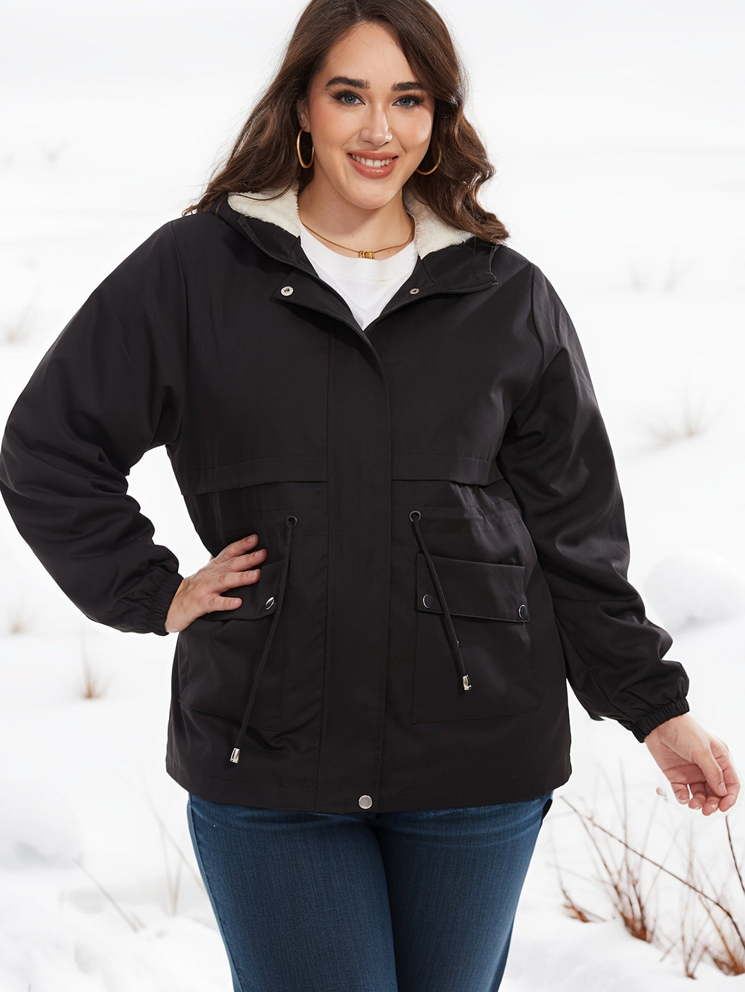 Elegant Warm Parka Winter Jacket with Hood for Women | Ideal for Winter