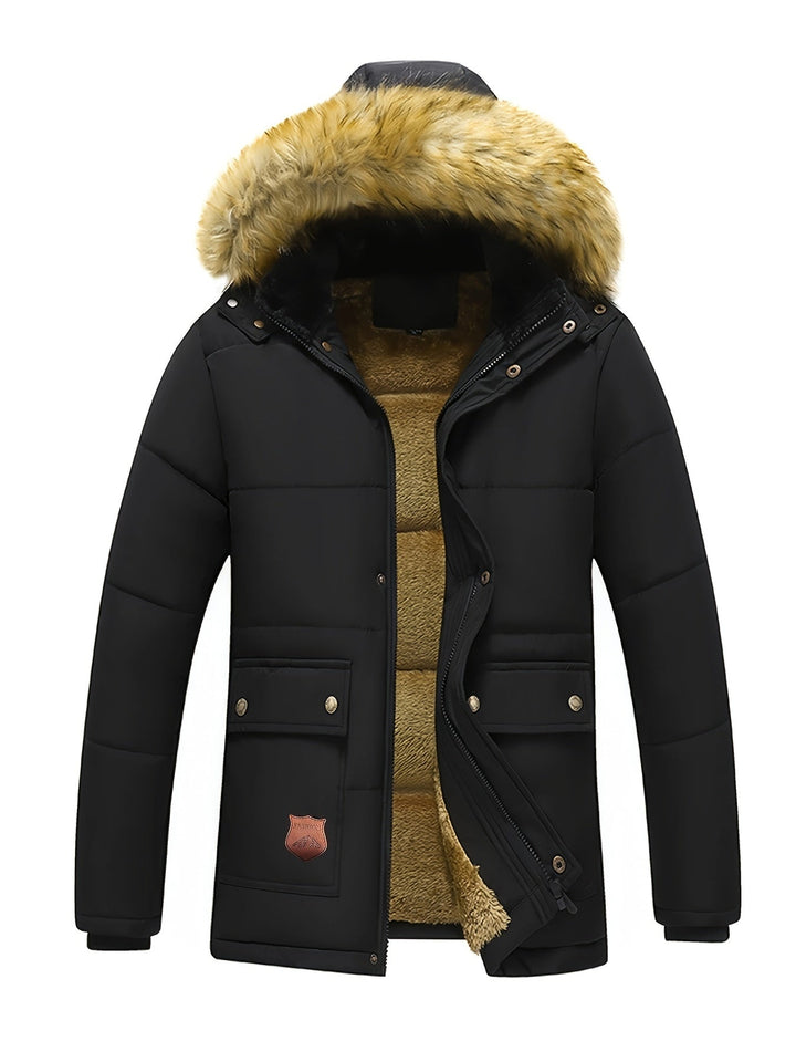 Casual Hooded Polyester Winter Jacket for Men | Ideal for Winter