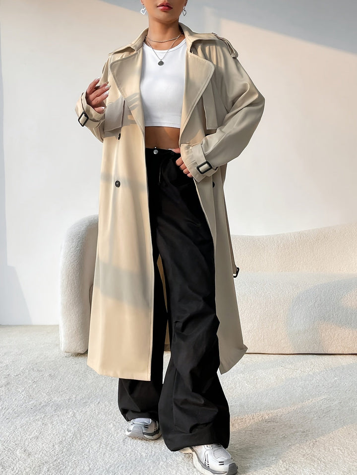 Stylish Belted Trench Coat with Mid-Length Design for Women | Perfect for Everyday Wear