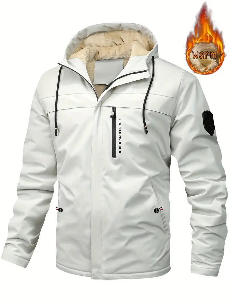 Mens Coat Winter Jacket Warm  | Warm with Fur Lining and Pockets Ideal for Winter