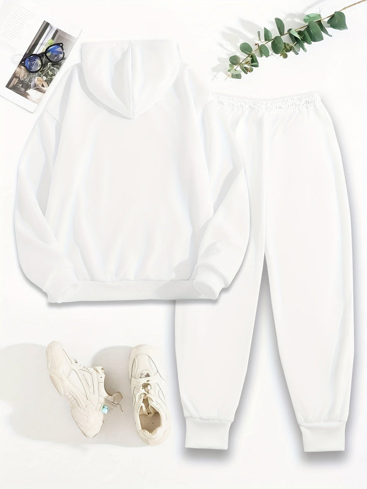 Women's Casual Cotton Hooded Sweater & Joggers Tracksuit Set | Ideal for Autumn/Winter