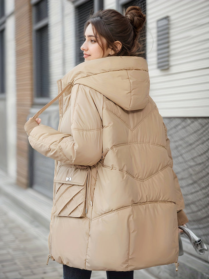 Women’s Casual Zip-Up Hoodie Puffy Coat | Perfect for Autumn/Winter