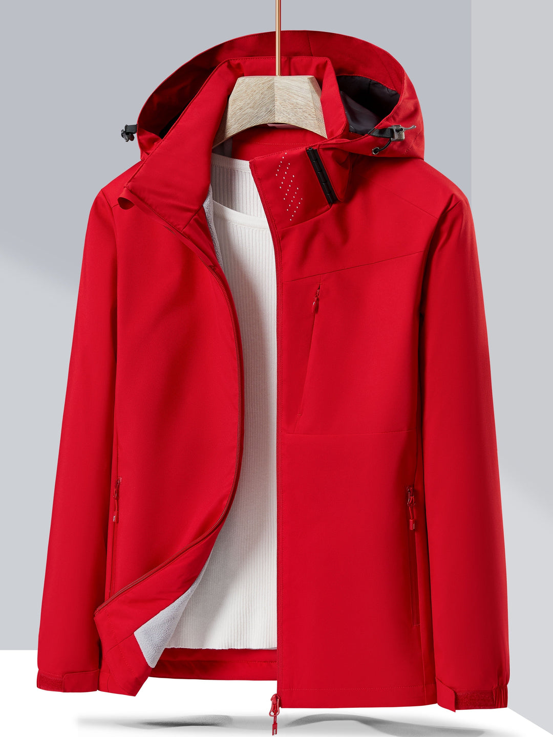 Elegant Waterproof Fleece Winter Jacket with Hood for Women | Perfect for Outdoor Activities