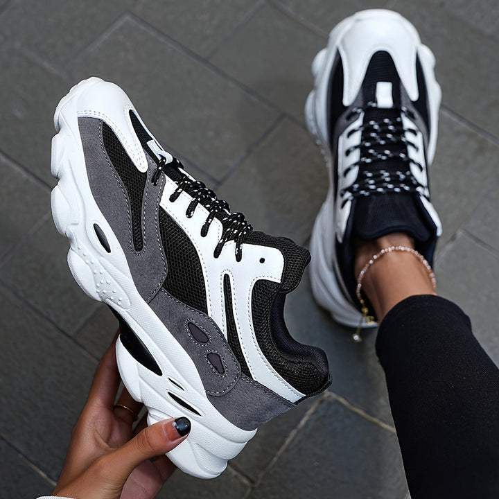 Stylish Thick Sole Shock-Absorbing Chunky Sneakers for Women | Comfortable Streetwear