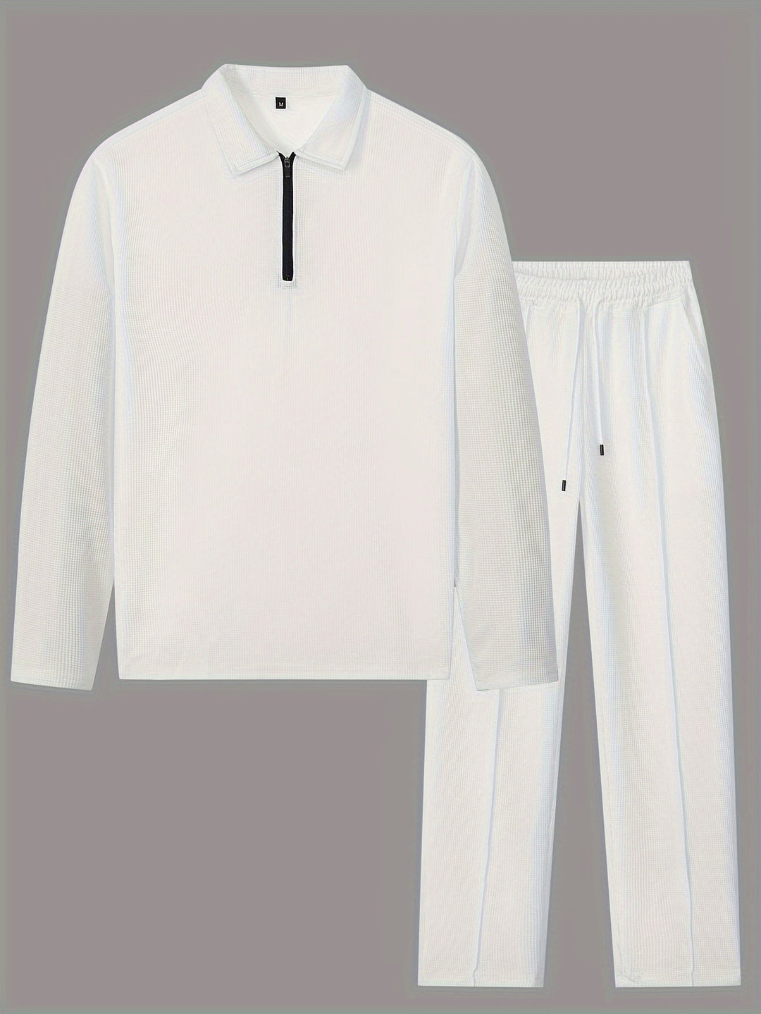 Casual Loose Fit Full Zip Cotton Tracksuit with Pockets and Drawstring Pants for Men | Ideal for All Seasons