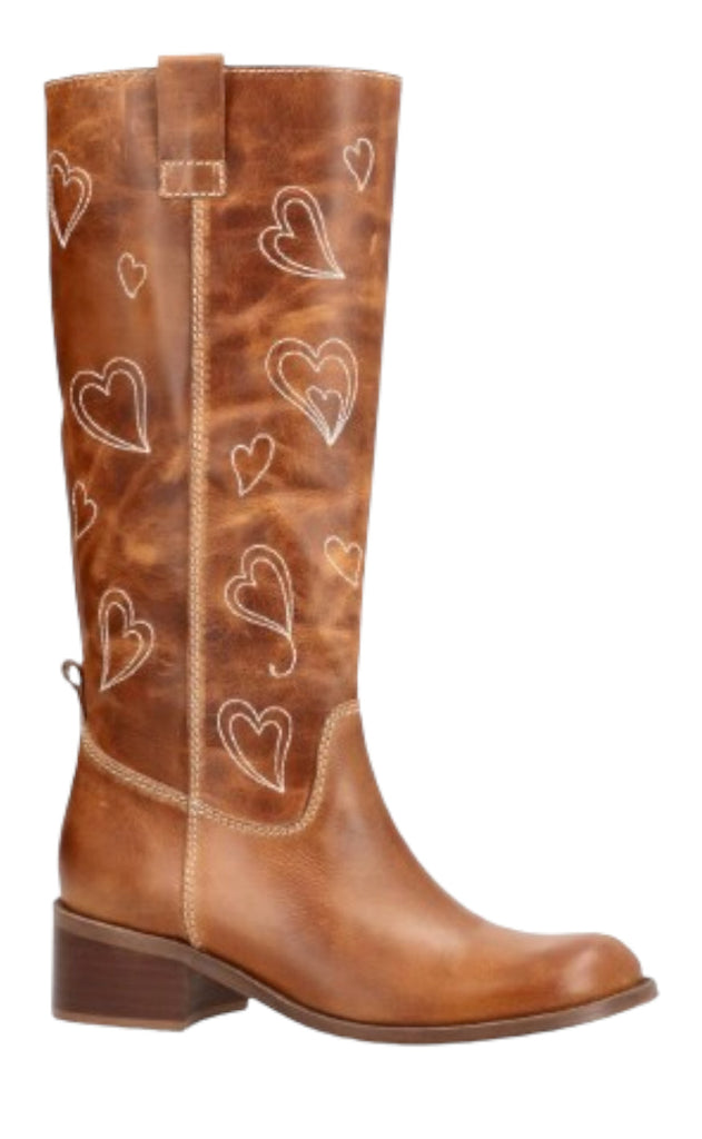 Stylish Knee High Vegan Leather Cowboy Boots with Print for Women | Eco-Friendly Materials