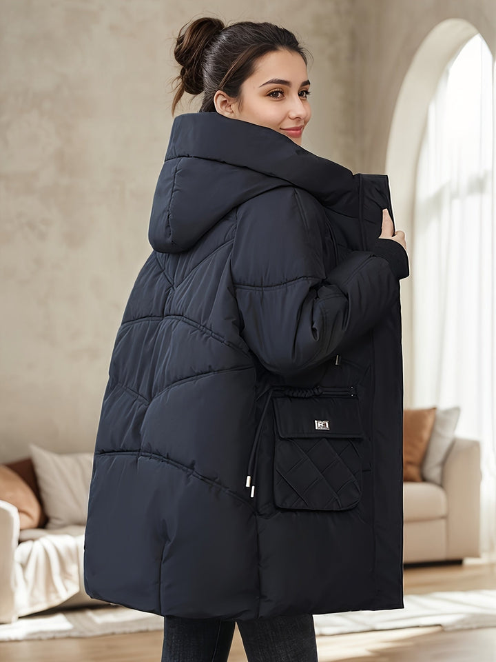 Stylish Middle Long Puffer Jacket for Women | Perfect for Casual Days