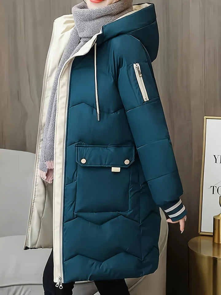 Stylish Warm Puffer Winter Jacket with Hood for Women | Perfect for Outdoor Activities