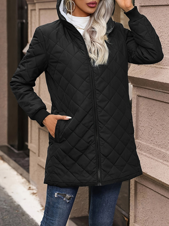 Stylish Warm Fleece Parka Winter Jacket with Hood for Women | Ideal for Winter