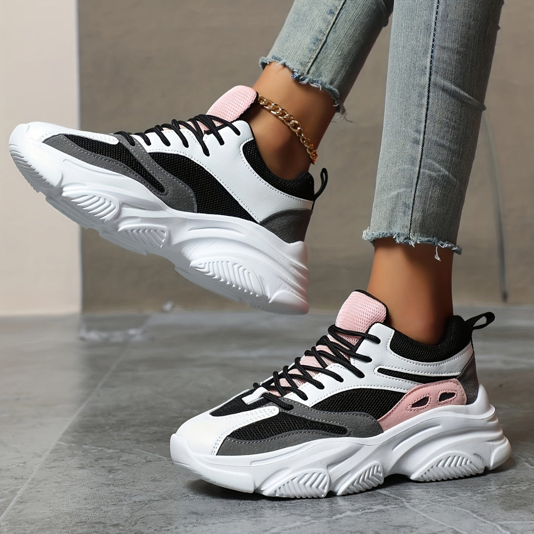 Stylish Thick Sole Shock-Absorbing Chunky Sneakers for Women | Comfortable Streetwear