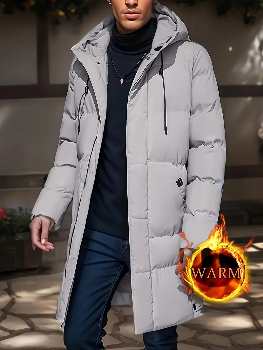 Elegant Black Cotton Winter Jacket For Men | Ideal for Winter