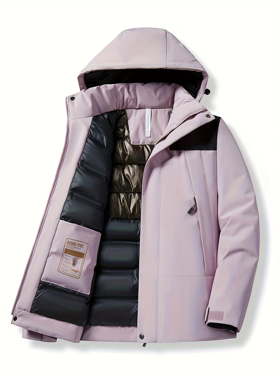 Elegant Waterproof Fleece Winter Jacket with Hood for Women | Ideal for Winter