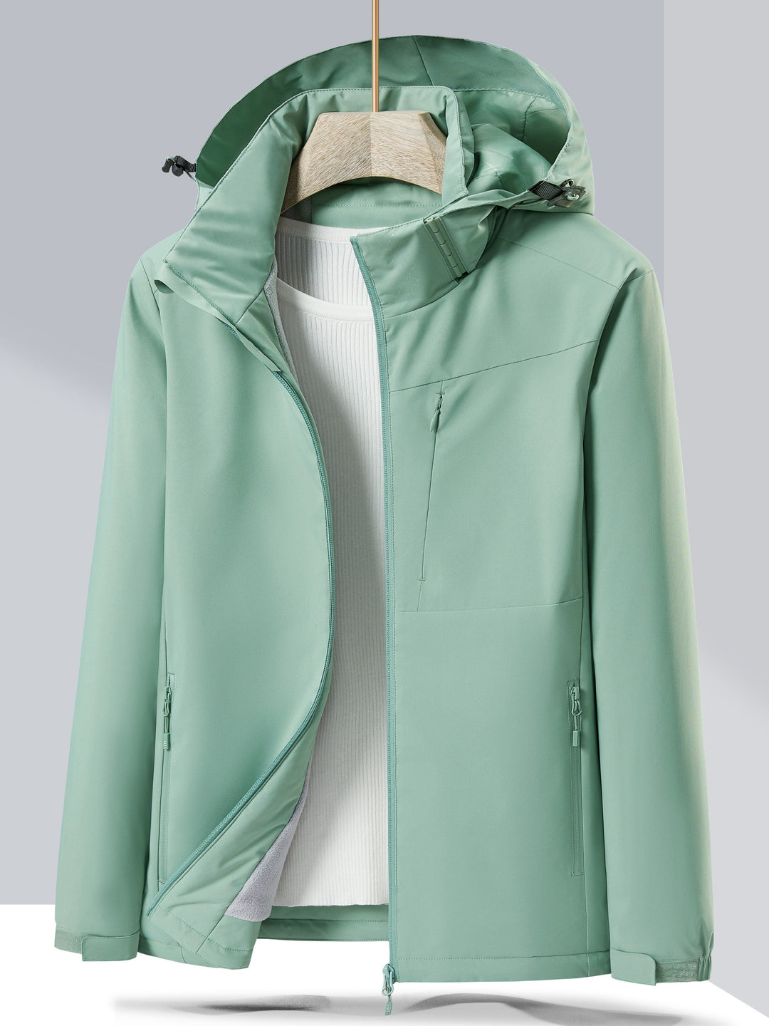 Elegant Waterproof Fleece Winter Jacket with Hood for Women | Perfect for Outdoor Activities