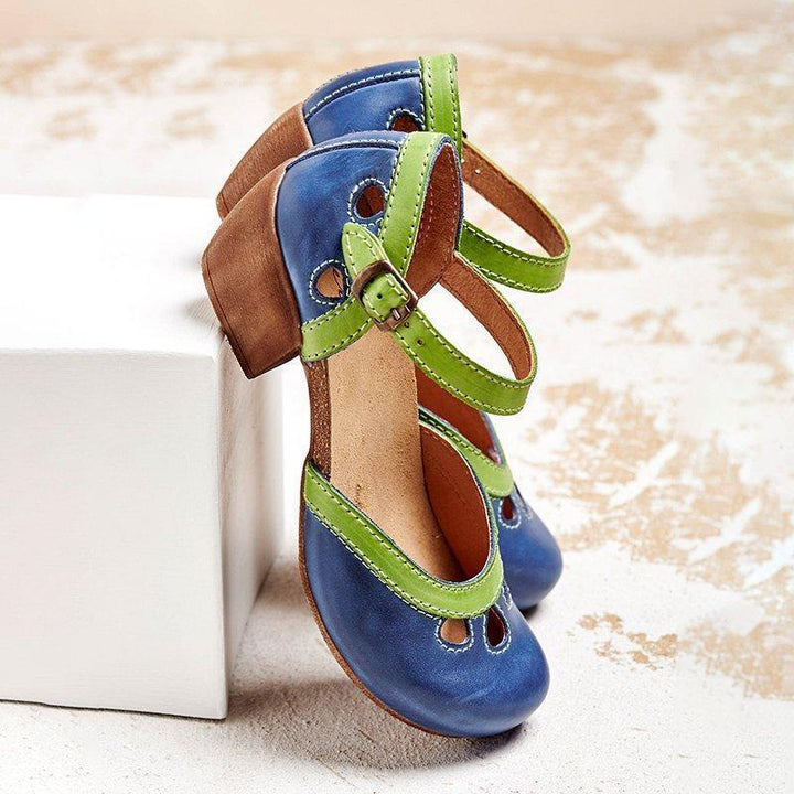 Amalia - Comfortable low-heeled sandals