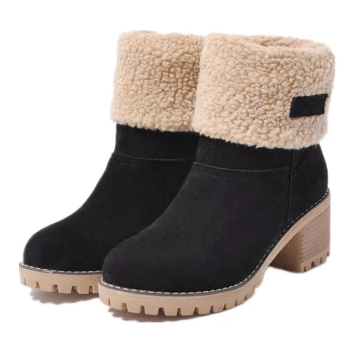 Warm Comfortable Suede Ankle Boots with Heel for Women | Ideal for Autumn