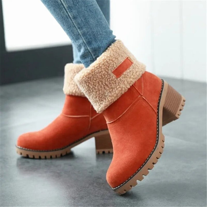 Warm Comfortable Suede Ankle Boots with Heel for Women | Ideal for Autumn