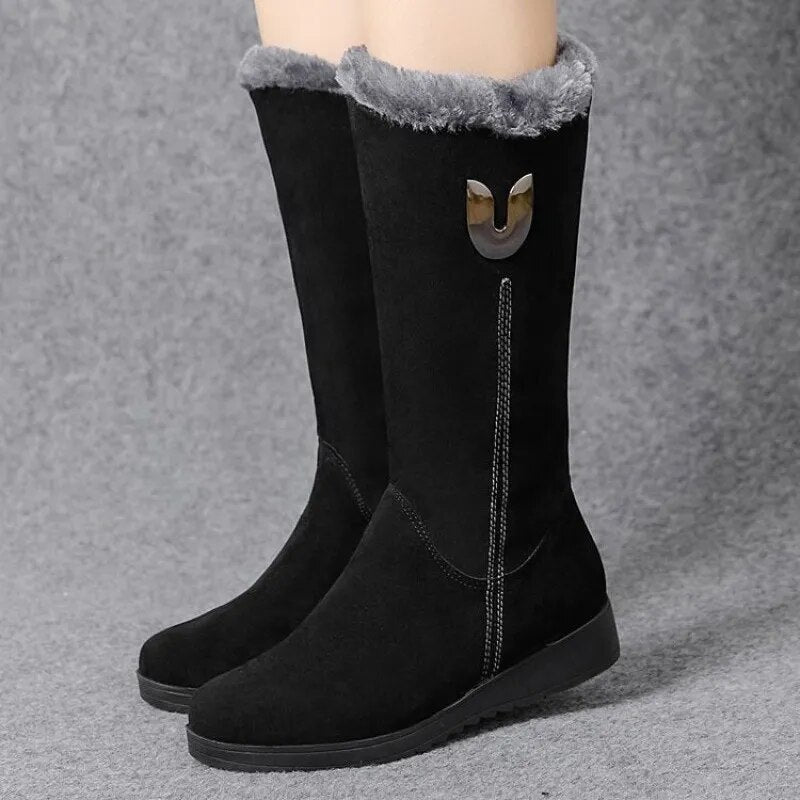 Elegant Suede Knee High Boots with Zipper for Women | Ideal for Everyday Wear