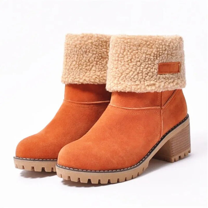 Warm Comfortable Suede Ankle Boots with Heel for Women | Ideal for Autumn