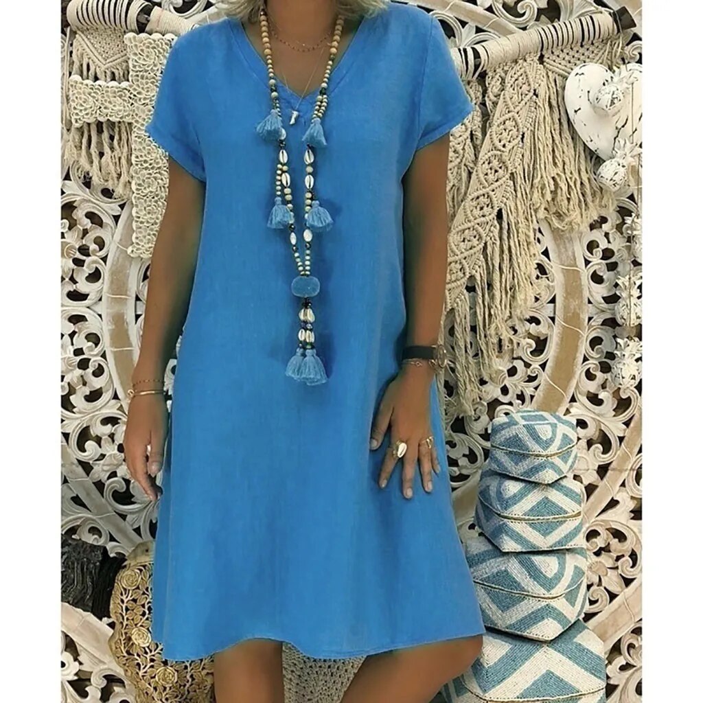 Carina - Midi Dress - Casual - Lightweight Modern Style - Ideal for Summer