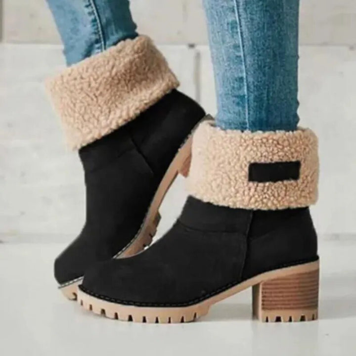 Warm Comfortable Winter Ankle Boots with Wool for Women | Ideal for Winter