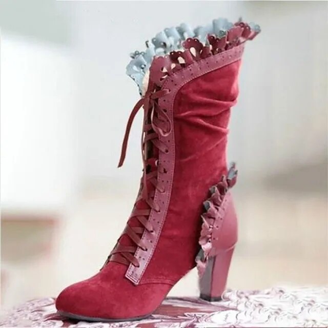 Casual Suede Cowboy Ankle Boots with Heel for Women | Perfect for Casual Days