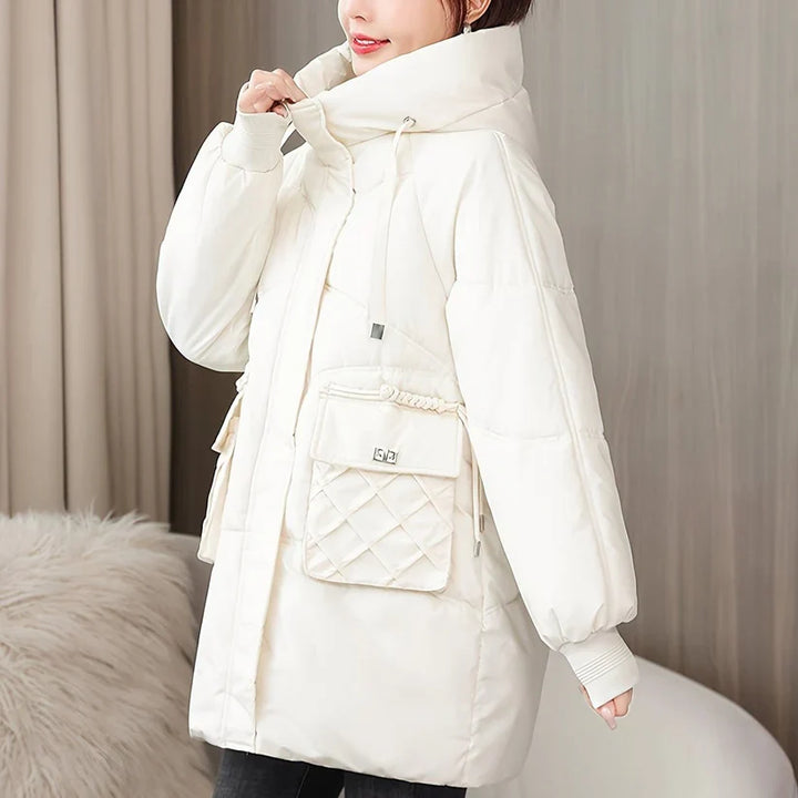 Stylish Middle Long Puffer Jacket for Women | Perfect for Casual Days