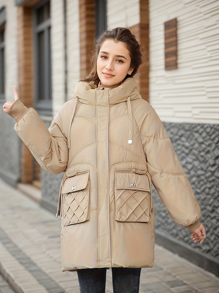 Women’s Casual Zip-Up Hoodie Puffy Coat | Perfect for Autumn/Winter