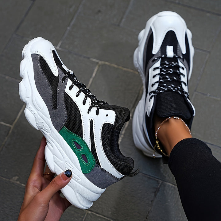 Stylish Thick Sole Shock-Absorbing Chunky Sneakers for Women | Comfortable Streetwear