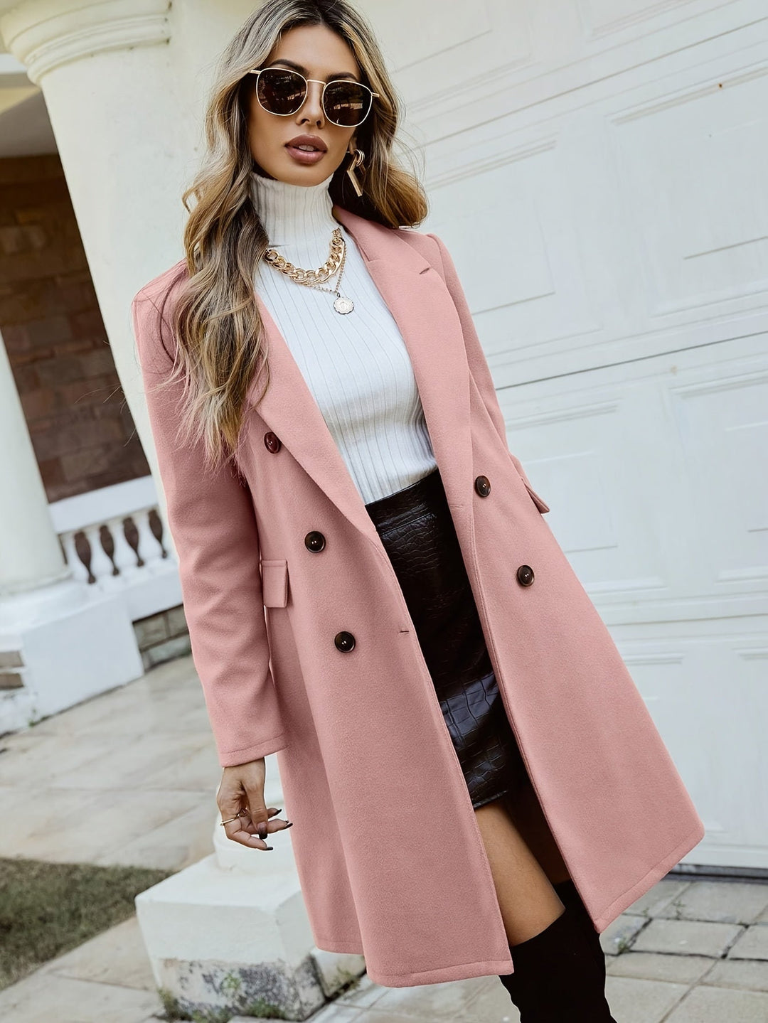 Elegant Trench Coat with Long Sleeves for Women | Perfect for Everyday Wear