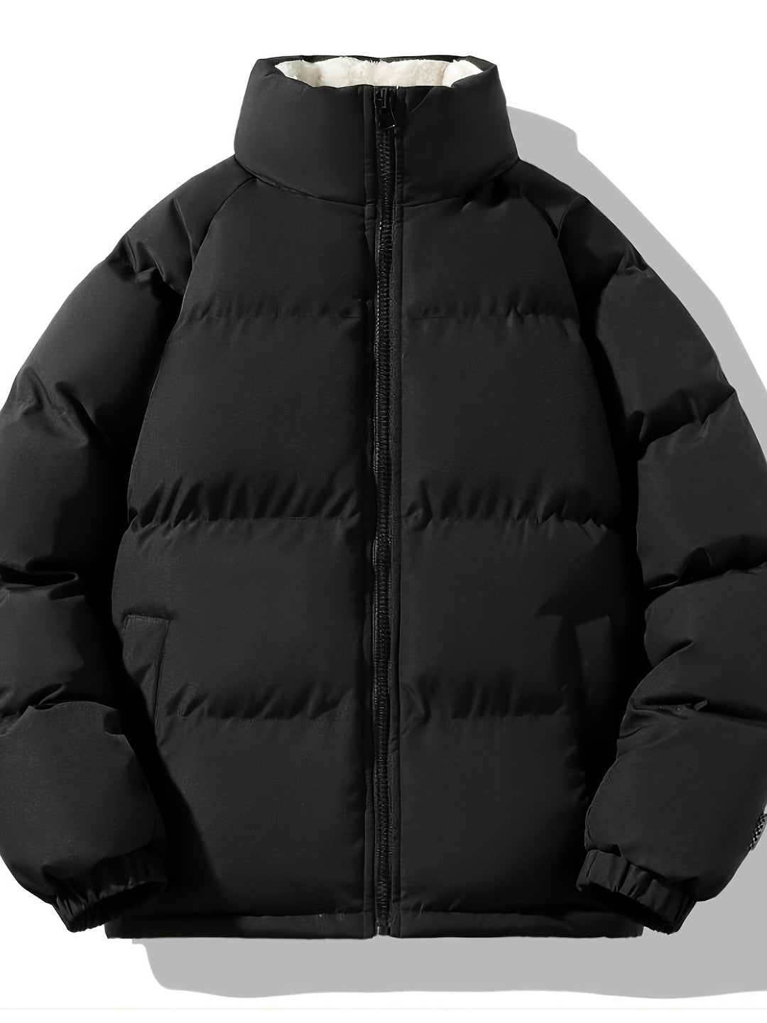 Casual Warm Full Zip Padded Winter Jacket for Men | Ideal for Winter