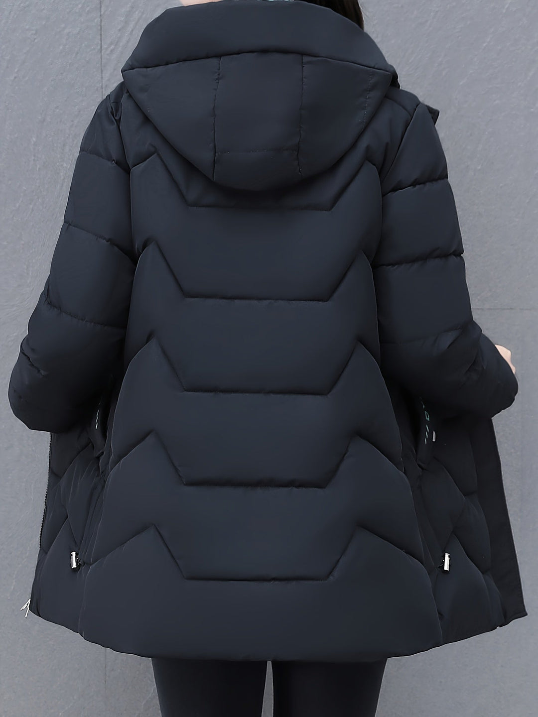 Casual Half-Long Puffer Winter Jacket with Hood for Women | Ideal for Winter