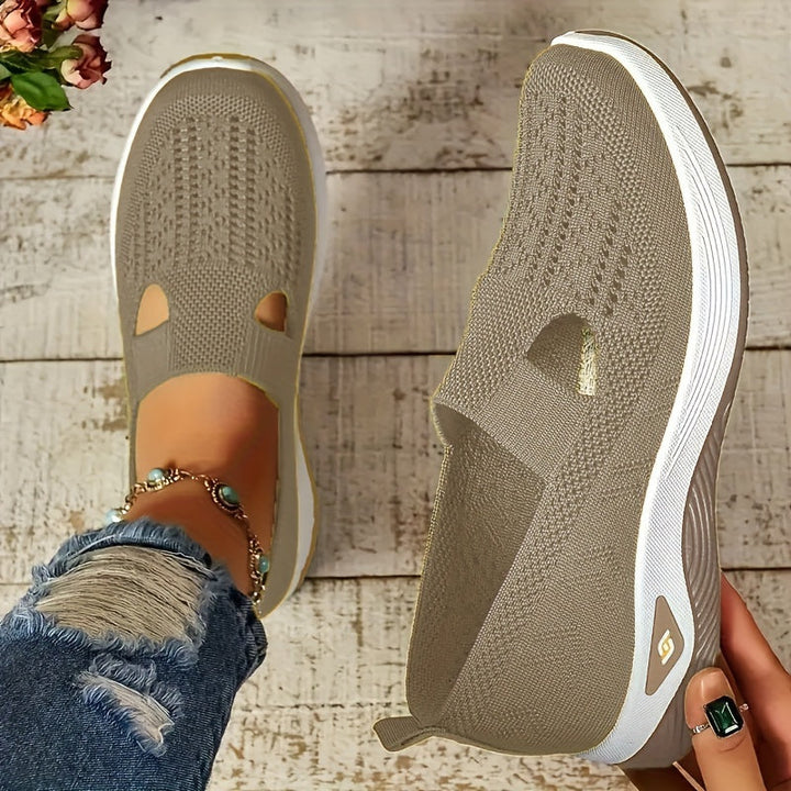 Stylish Lightweight Knit Cut-Out Sneakers for Women | Perfect for Casual Days